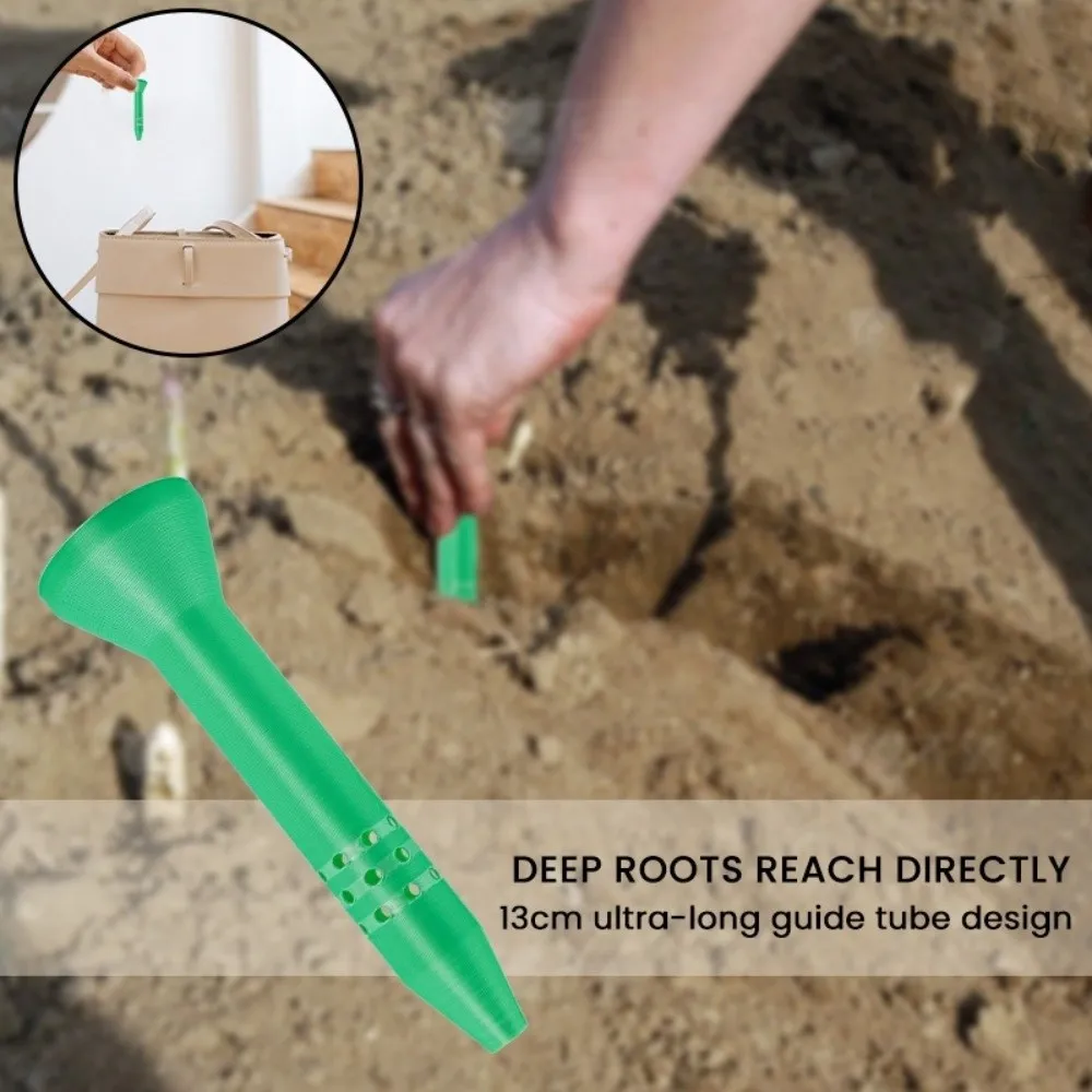 

5pcs Plastic Plant Watering Spikes Anti-Evaporation Slow Release System Root Watering Funnel Precise Aperture Reusable