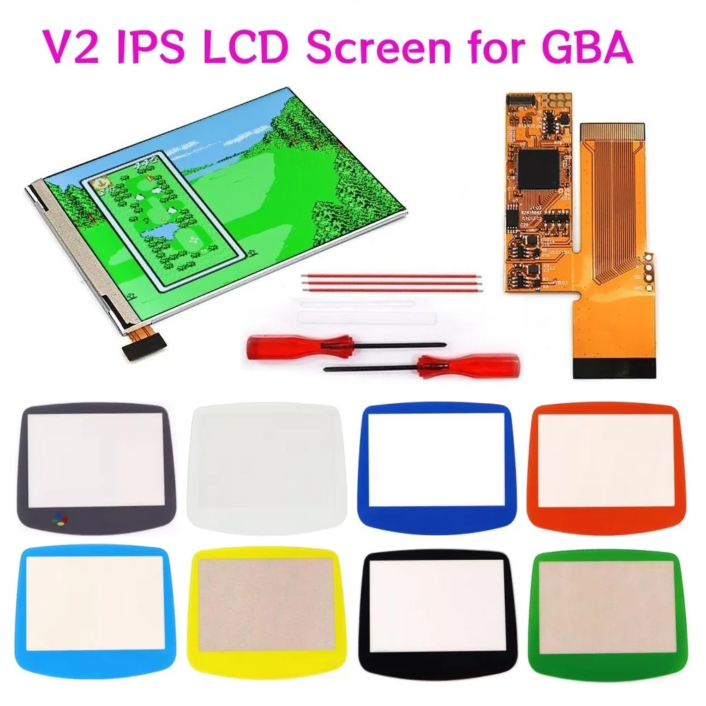 

3,2-дюймовый дисплей с подсветкой V2 IPS, 10 уровней яркости, комплект LCD-модуля для консоли Game Boy Advance