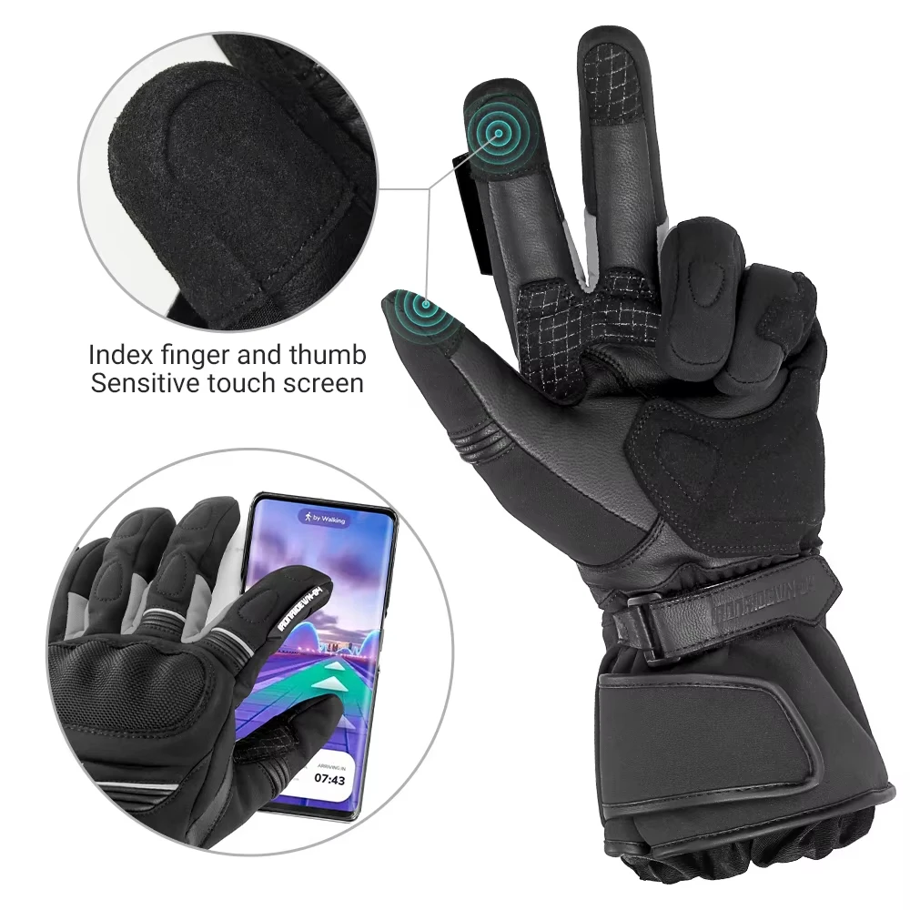 Winter Motorcycle Gloves Thickening Anti-autumn Touch Screen Full Finger Gloves Waterproof Non-slip Riding Moto Gloves M-2XL 5
