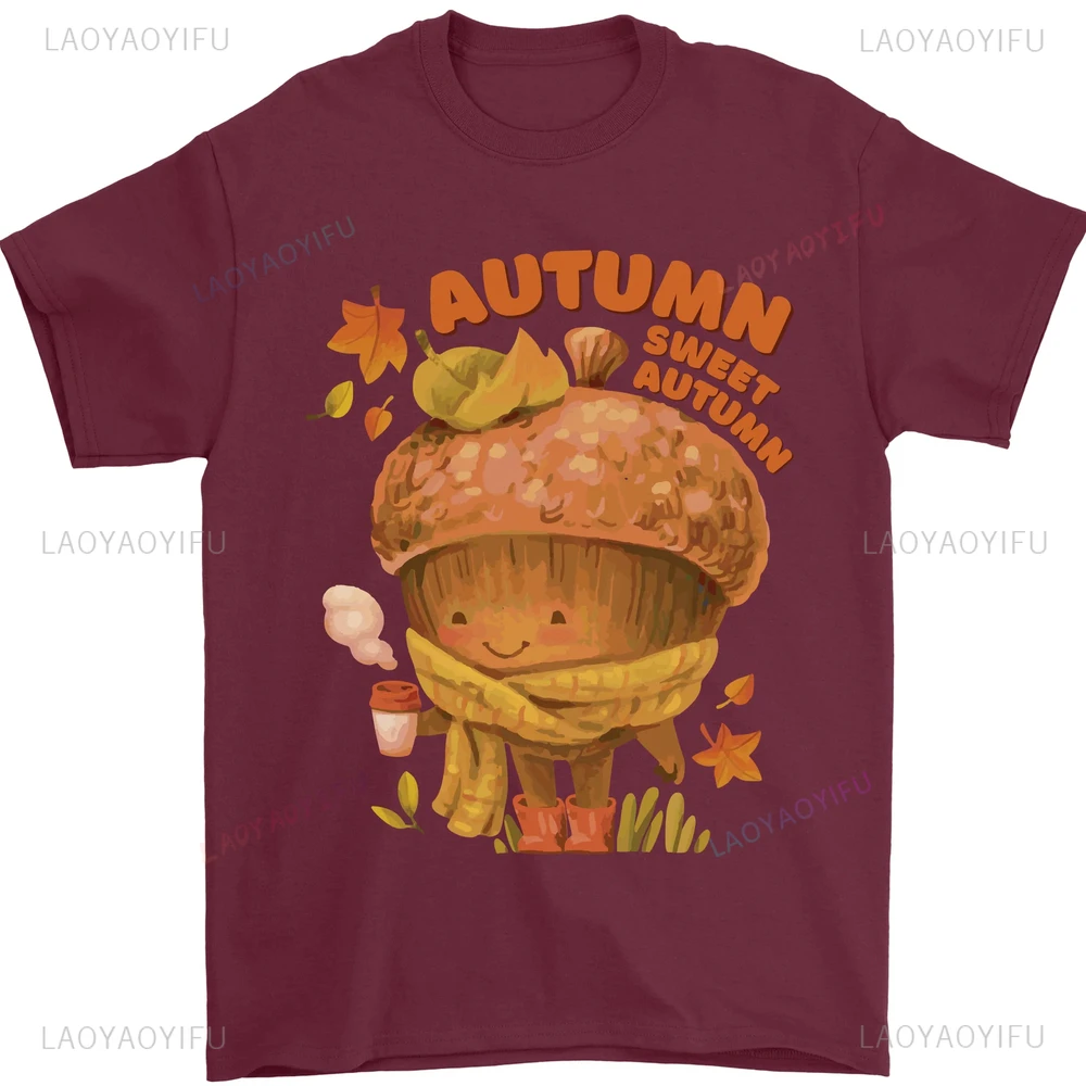 Sweet Autumn  Printed T Shirt Tops Cute Cartoon Image of The Cake Tops Tee Shirt Men Woman High Quality Summer Cotton Short tee