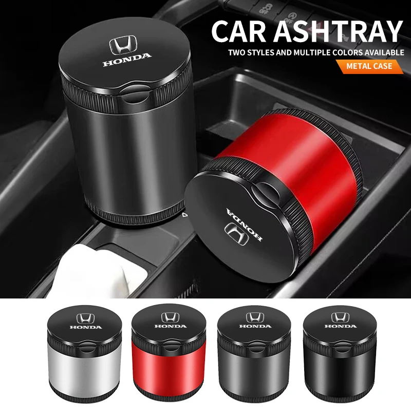 Car Cigarette Ashtray Cup With Lid Portable Detachable Vehicle Ashtray Holder Box For Honda Civic Fit Jazz Accord CRV HRV City