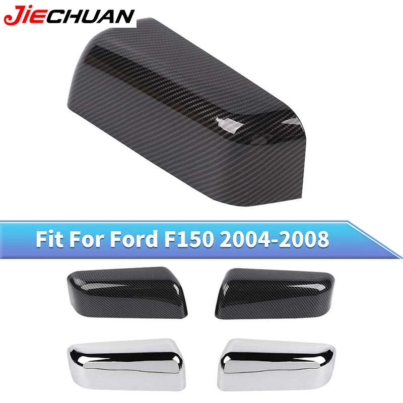 

JIECHUAN ABS Car Side Rearview Shell Decoration Cover Wing Cap Trim Fit For Ford F150 2004-2008,Car Exterior Styling Accessories
