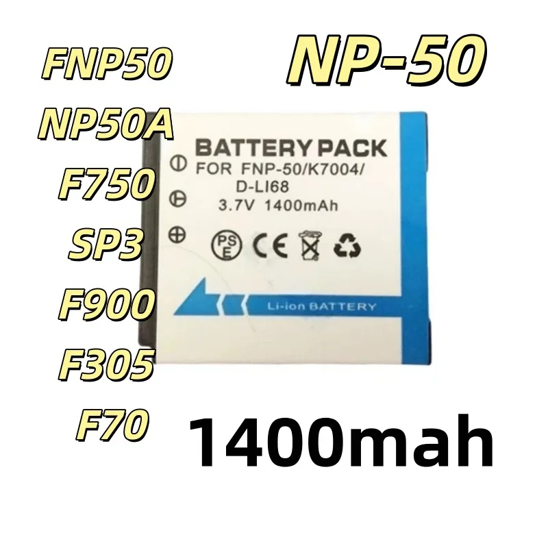 Replacement battery NP-50 3.7V 1400mAh for FNP50 NP50A F750 SP3 F900 F305 F70 Camera battery 1PCS New