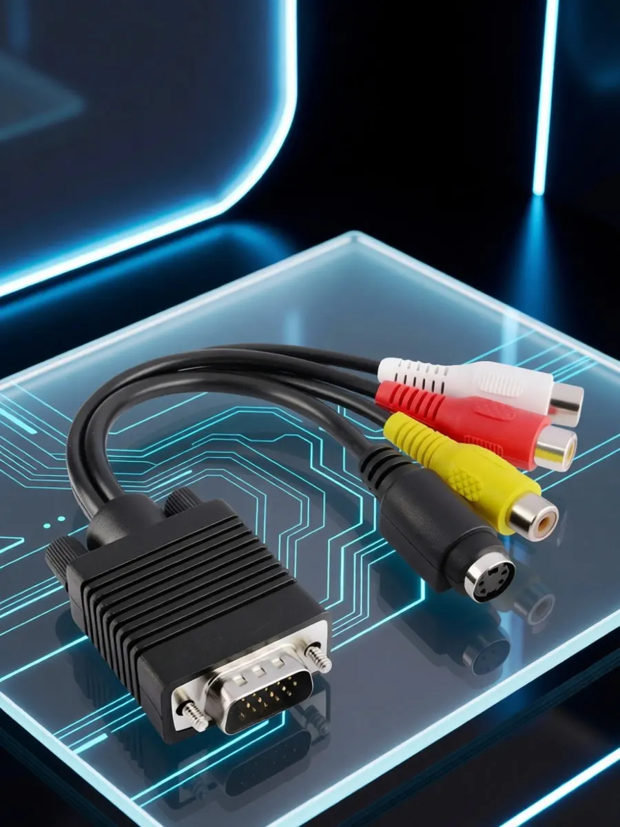 Cable Audio Male Halloween Christmas Office Worker Monitor Cable Video Converter Pc Monitor Cable Computer Monitor Adapter Av
