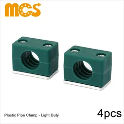 4pcs Light Duty Single Pipe Plastic Clamps Support Holder for Hydraulic Hose Cable Oil/Marine Tube Fastener Assortment Kit Clips