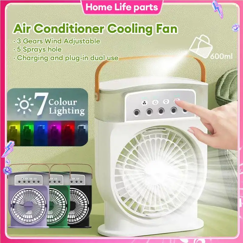 Ventilador portátil do humidificador do ar, refrigerador de ar pequeno, hydrocooling, 3 velocidades, para o escritório