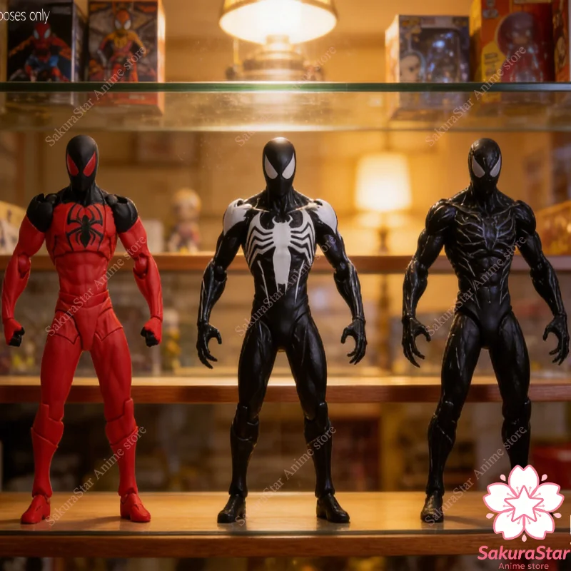 

【In Stock】Mess Toys Venom Lethal Neighbor Spider-Man Symbiotic Black Suit Anime Action Figure Collectible Model Toy Gifts
