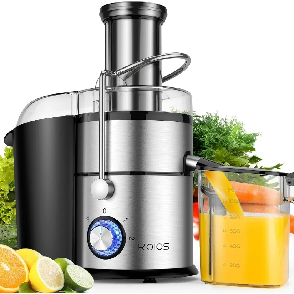 1300W Centrifugal Juicer Machines, Juice Extractor with Extra Large 3inch Feed Chute, Full Copper Motor, Titanium-Plated Filter