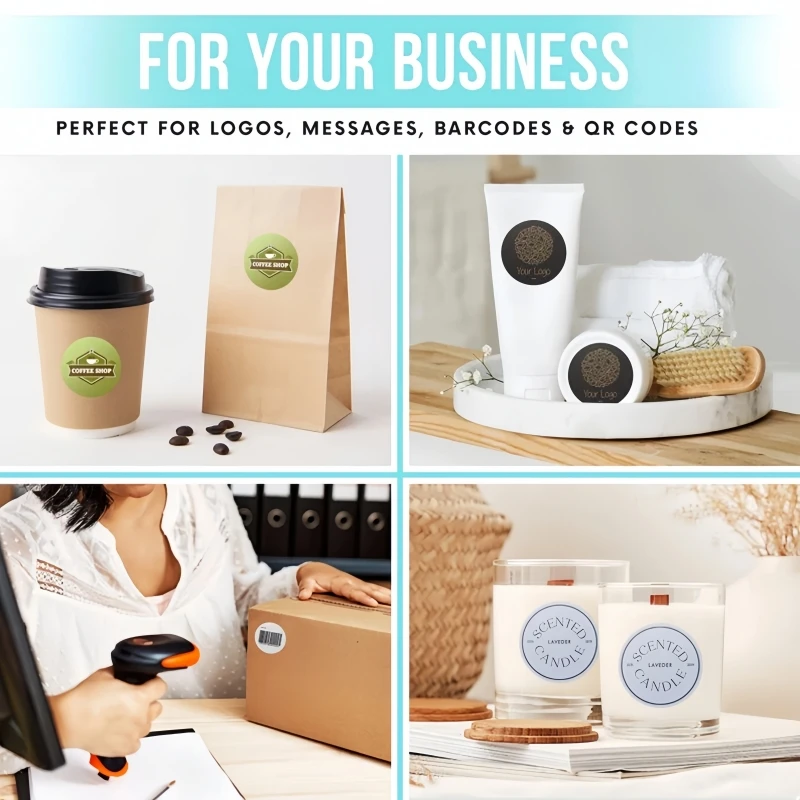 500pcs/Lot Custom Stickers Customized Logos Wedding Birthdays Store Name Candy Gift Box Waterproof Seal Stickers