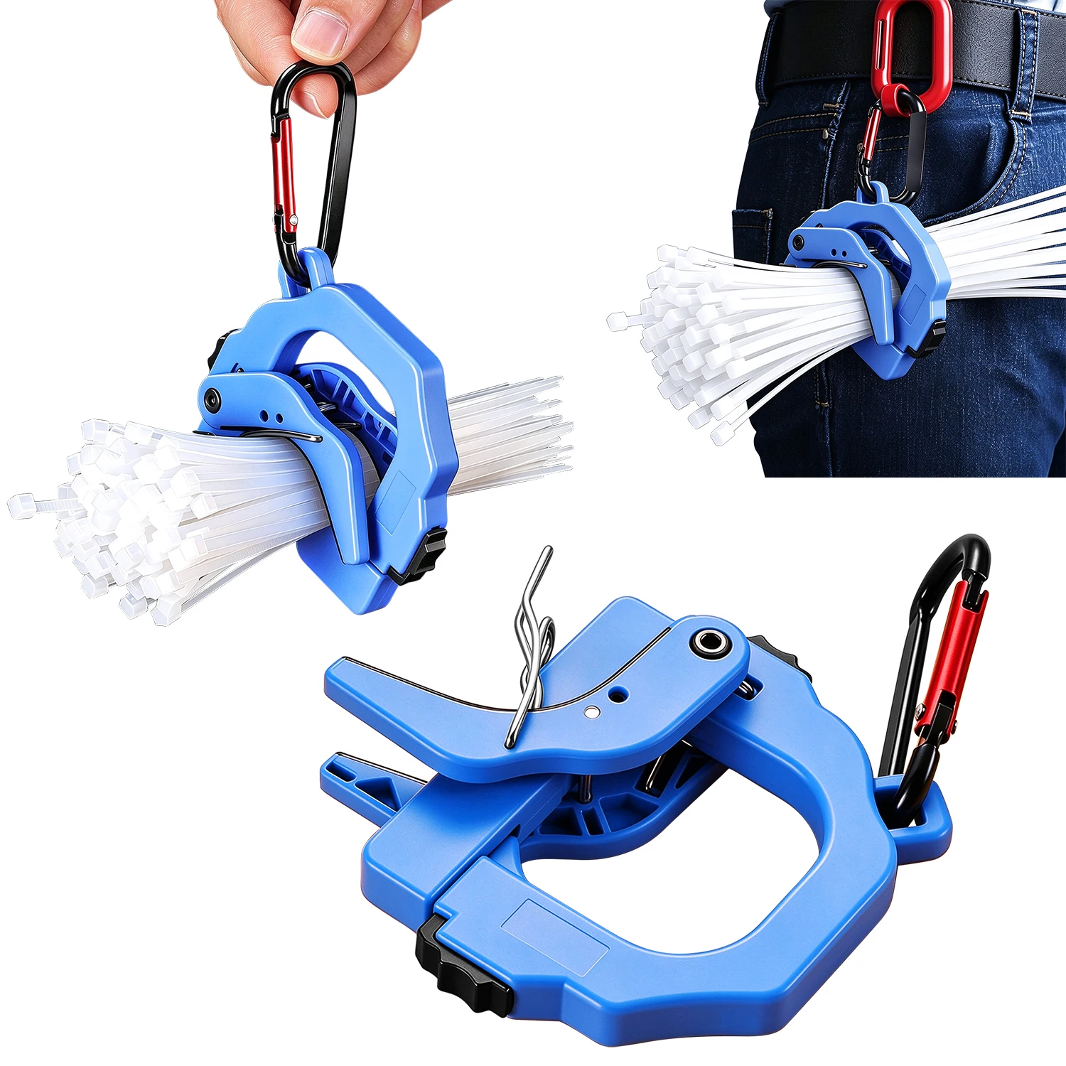 Cable Tie Storage Holder Portable Quick Release Belt Clip Organizer For Electrician Wire Tie Tool Pouch Accessories