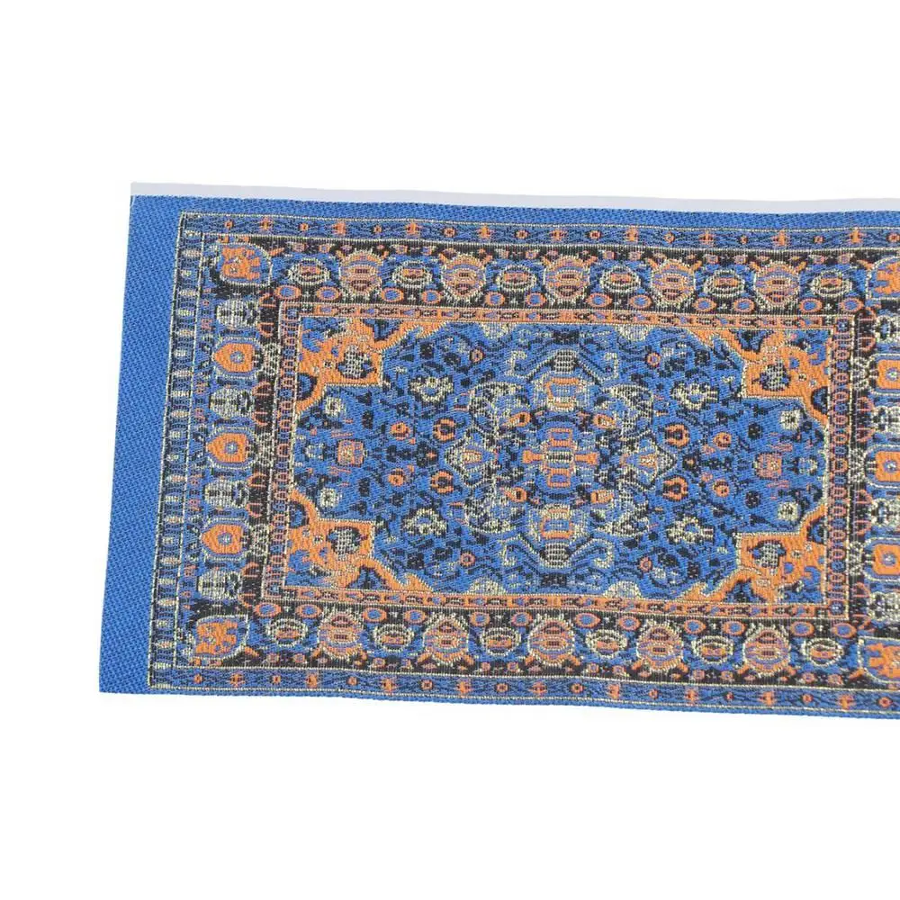 Artisanat revêtements de sol motif Floral tapis maison de poupée tapis meubles de maison de poupée Simulation tissage tapis 1:12 maison de poupée Miniature