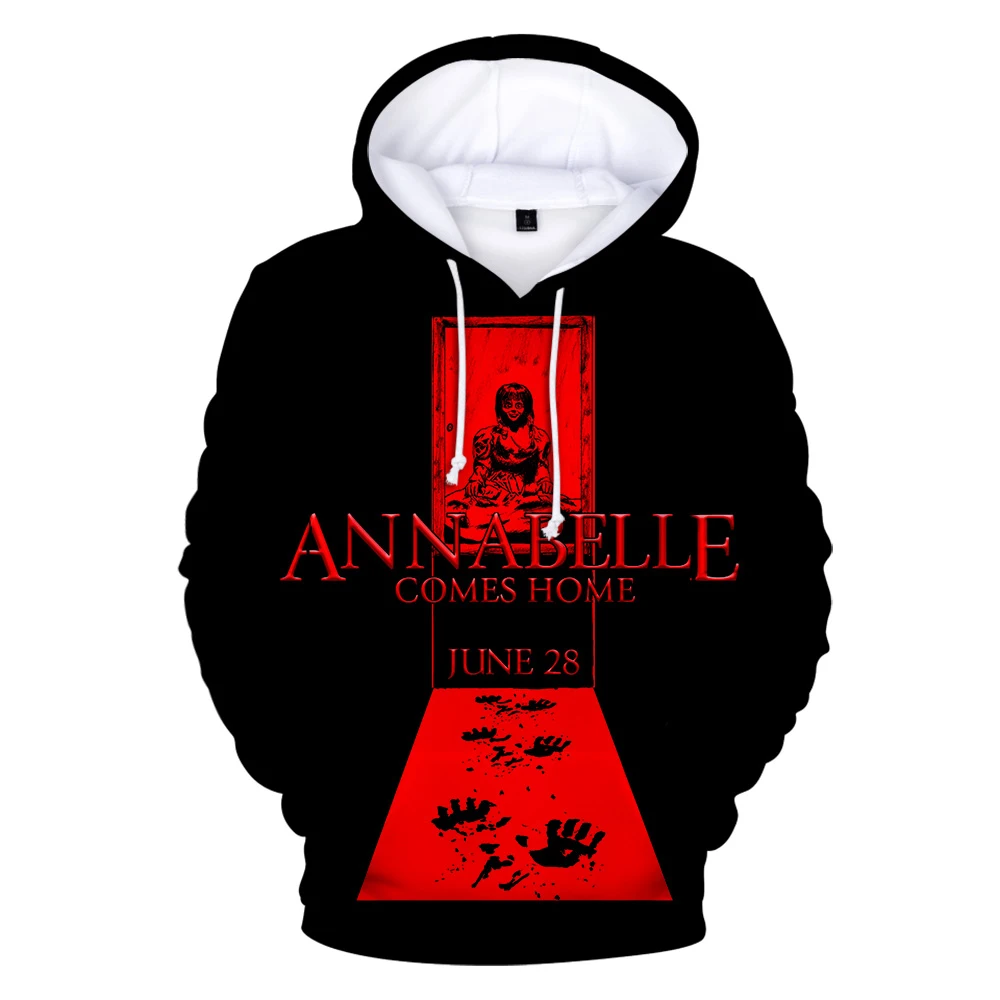 Annabelle 3D Print Hoodies Men Sweatshirt Harajuku Hoody Tracksuits 3D Print Horror Movie Annabelle Hoodie Streetwear Clothes