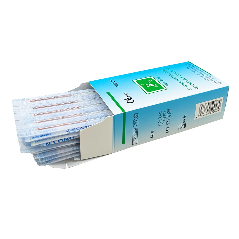 100PCS SHENLONG Copper Handle Disposable Sterile Sharp Acupuncture Needle Dry Needling Beauty Health Sterilze Needle Massage