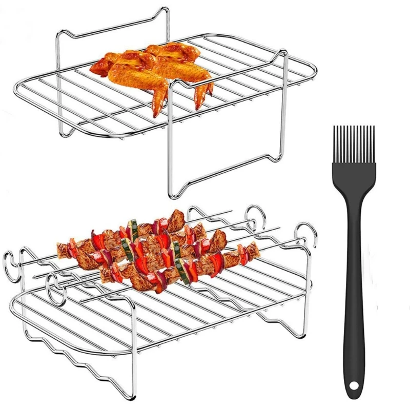 Giá đỡ khử nước có thể xếp chồng lên nhau nhiều lớp bằng thép không gỉ cho hầu hết các Dropshiper nồi chiên không khí