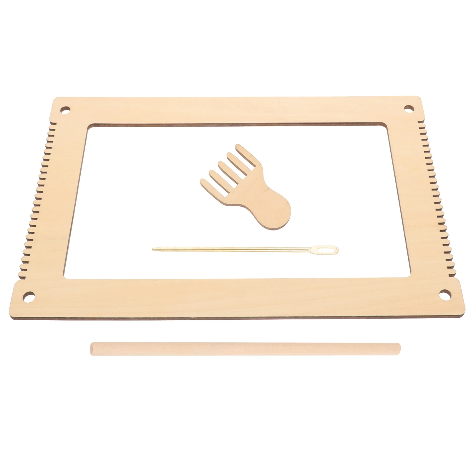 

1Set Wooden Weaving Kit Adjustable Features Easy Carry Store DIY Weaving Project for Kids Beginners Simple Instructions