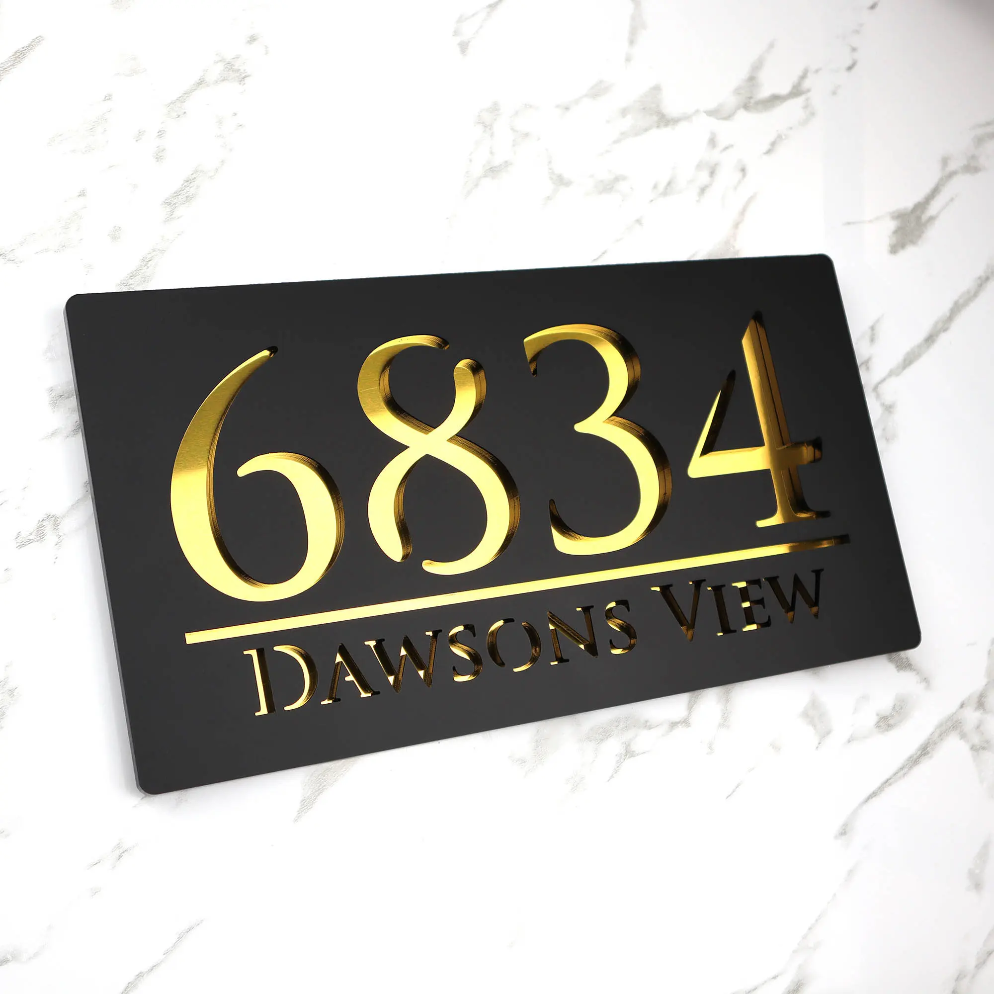 Personalized Laser Cut Acrylic Modern Door Plates Shop Signboard Company Plaque Customized House Number Address Letter Name