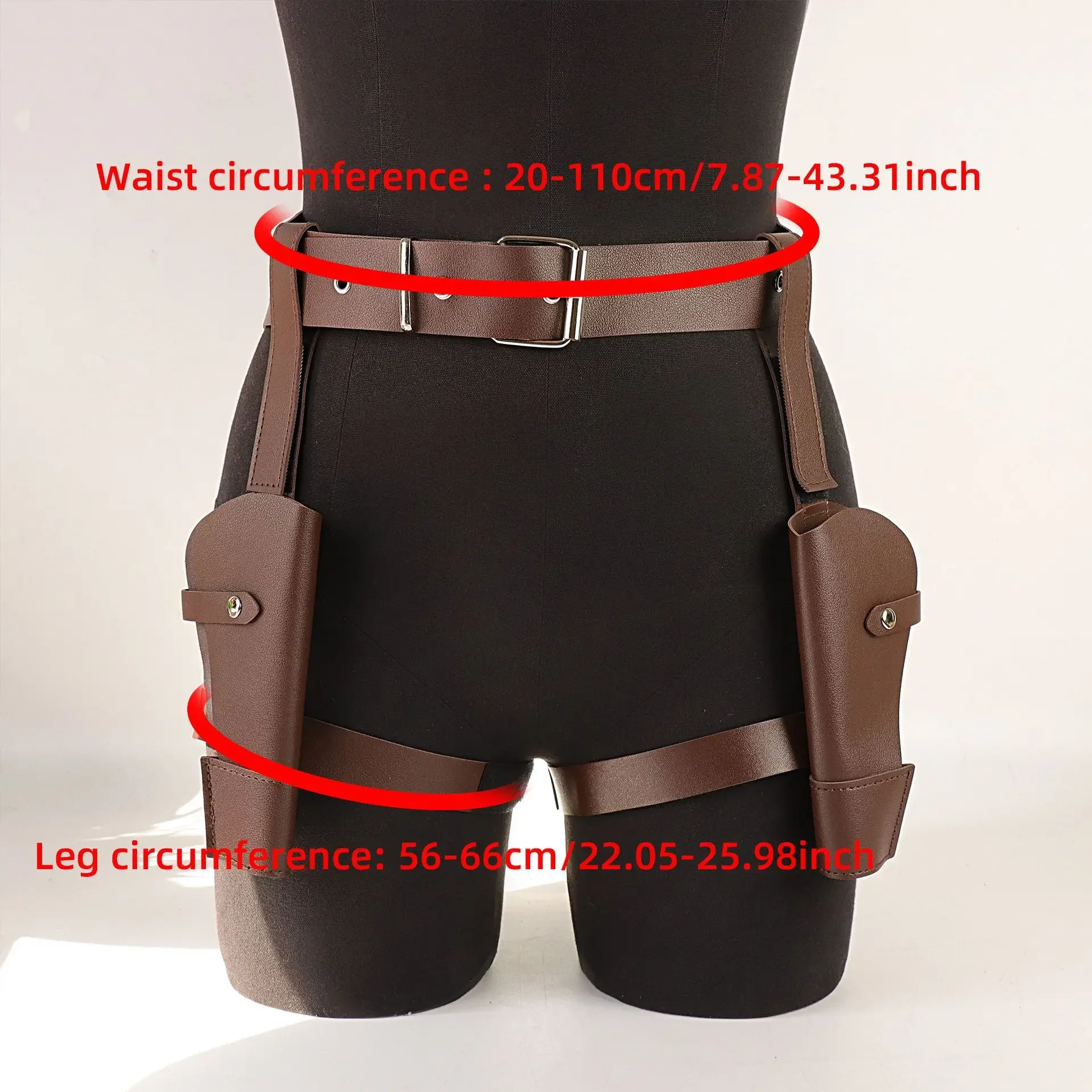 Leather Gun Holster Belt Shoulder Universal Adjustable Tactical Holster For Cosplay Costume Prop Performance