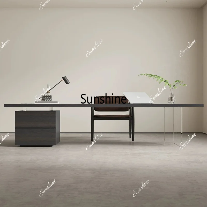 

Italian minimalist solid wood desk, high-end home, living room sofa, writing desk