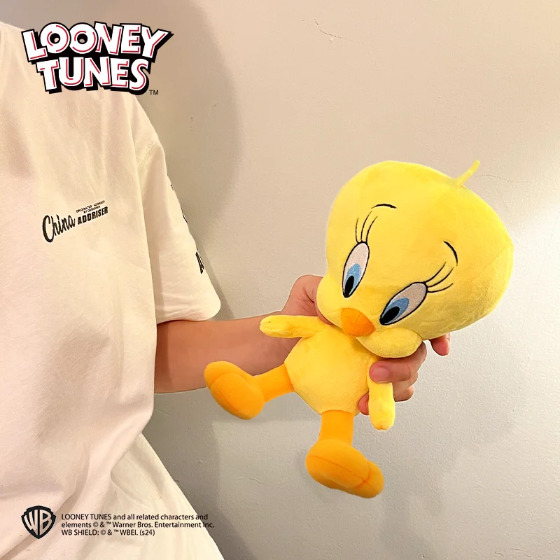 Original looney tunes bugs coelho brinquedo de pelúcia figuras ação tweety pássaro lola pato daffy anime dos desenhos animados peluche