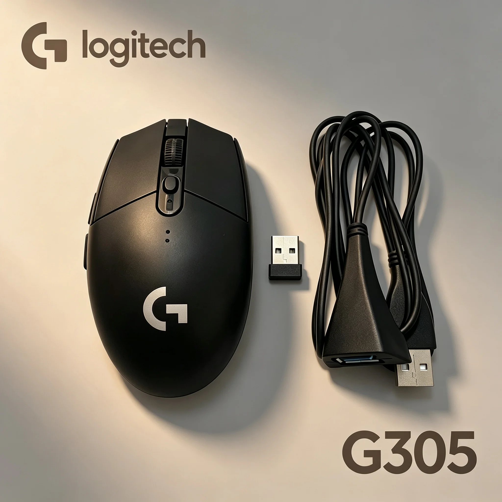 Logitech G305 2.4G E‑sports Wireless Gaming Mouse With Transfer Adapter Cable Comfort Hand Feel Mice For Desktop Notebook Office