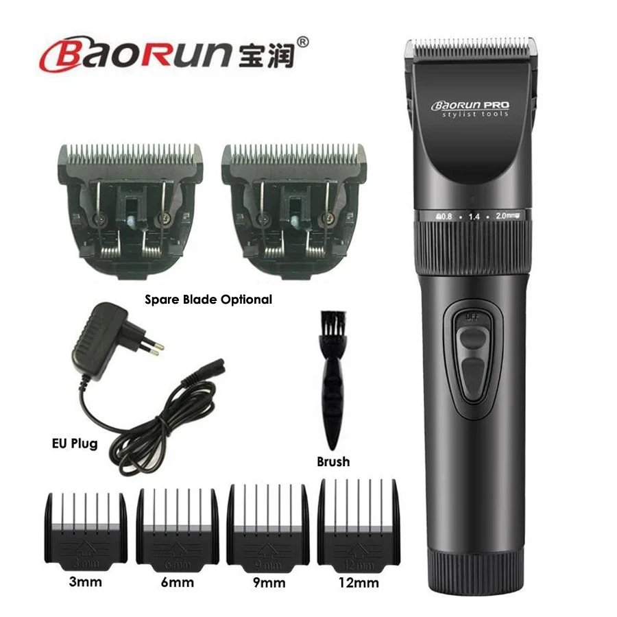 BaoRun X7 Super Quiet Professional Rechargeable Hair Trimmer Styling Tools Hair Clippers Hair Cutting Machine 2000mA Battery