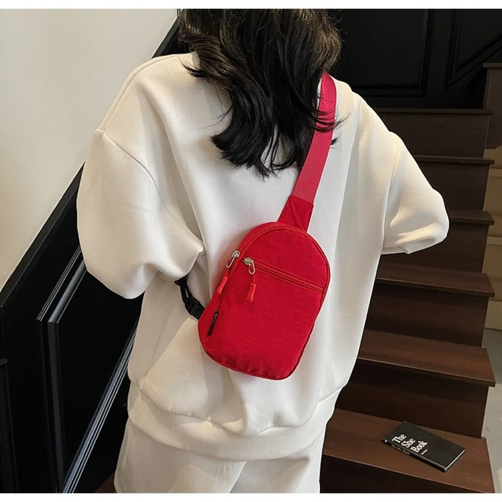 

Nylon Chest Bag Large Capacity Multifunctional Crossbody Phone Pouch Adjustable Shoulder Sling Bag Waist Bag Travel