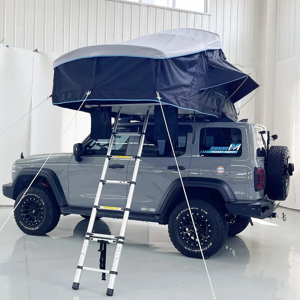 Outdoor Camping Factory 4wd Four-Season 2-5 Person Self-driving Travel Foldable Pickup Car Soft Shell Roof Top Tent