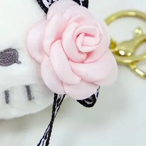 1pc sanrio chaveiro hellokitty bonito premium chapéu de palha boneca de pelúcia mochila pingente menina quarto vestir espelho quadro decoração