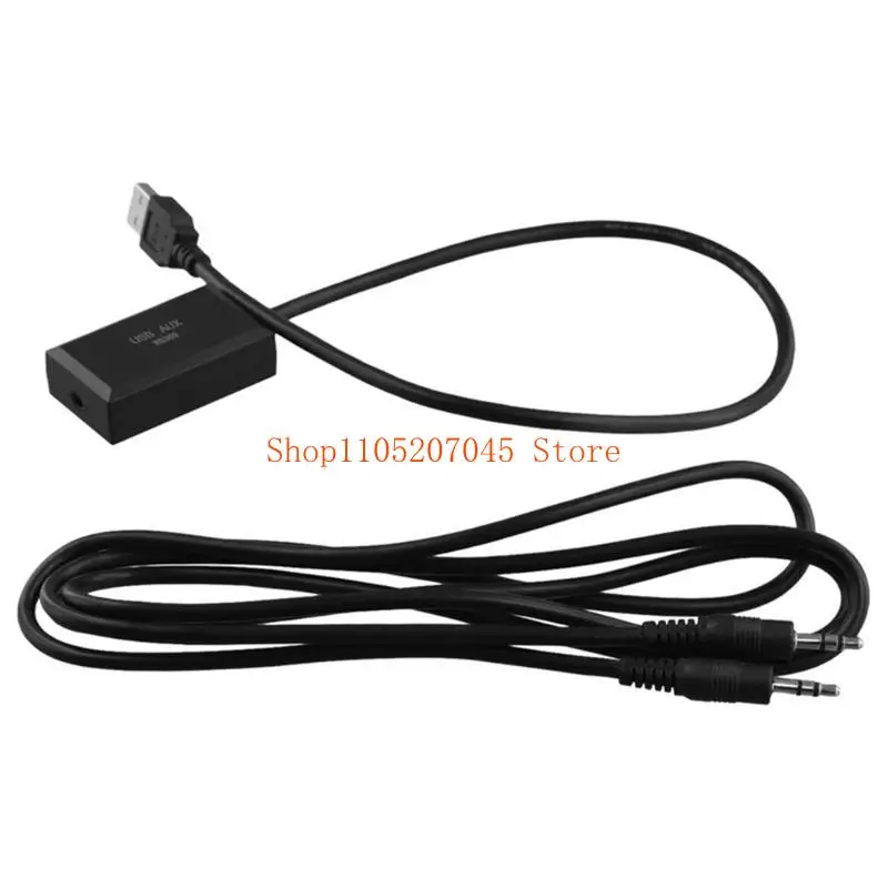 37cd 7Inch USB Stereo Interfaces Adapter Extension Connector for Enhances Sound Quality in Vehicle Seamlessly Music Streaming