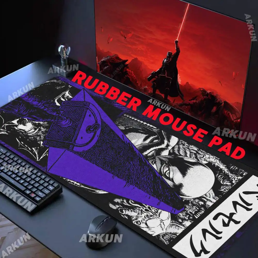 

XL Guts Gurifisu Large Mouse Pad High Elastic Non-slip Bottom Desk Mat Premium E-Sports Mousepad Ultrafine Surfa Black Mouse Mat