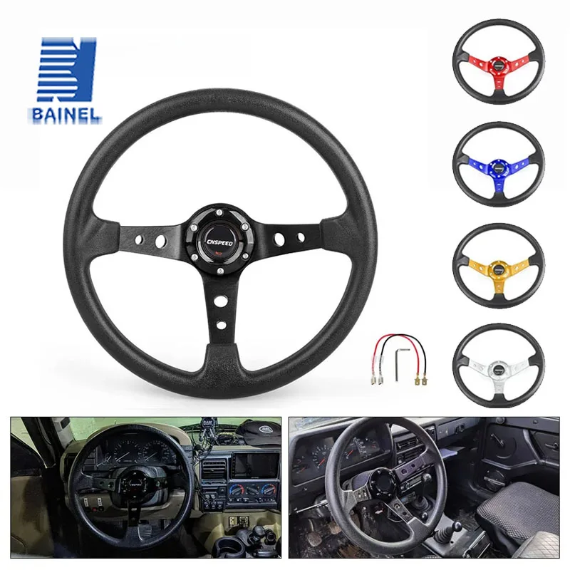 

350mm/14Inch Sport Steering Wheel Aluminium+PU Drift Simulation Racing Game Steering Wheel Universal
