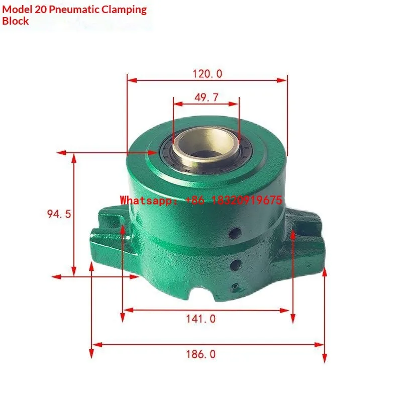 Cyclmotion 620 625 640 CNC lathe internal thread pneumatic vertical chuck base for drilling, tapping, and milling machines.