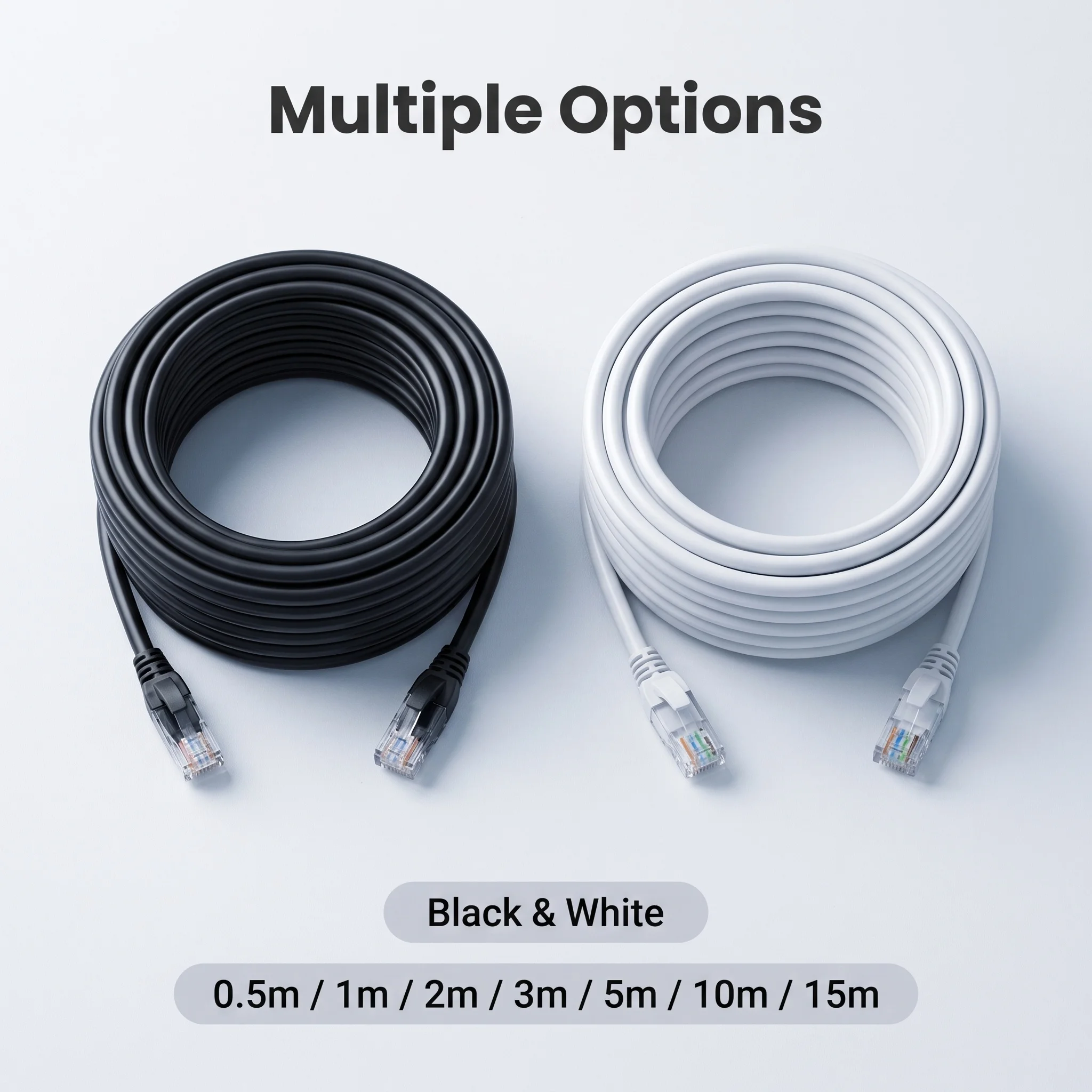 Cat 6 이더넷 케이블 1000Mbps 고속 기가비트 RJ45 LAN 네트워크 코드 - 안정적인 전송을 위한 내구성이 뛰어난 두꺼운 재킷