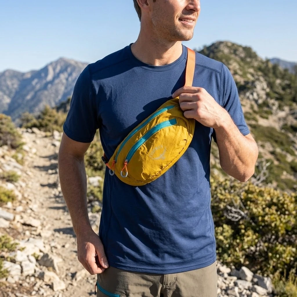 

Outdoor Sports Eagle Lightweight Foldable Pack, 2-in-1 Waist Chest Bag for Hiking Trekking Short Trips
