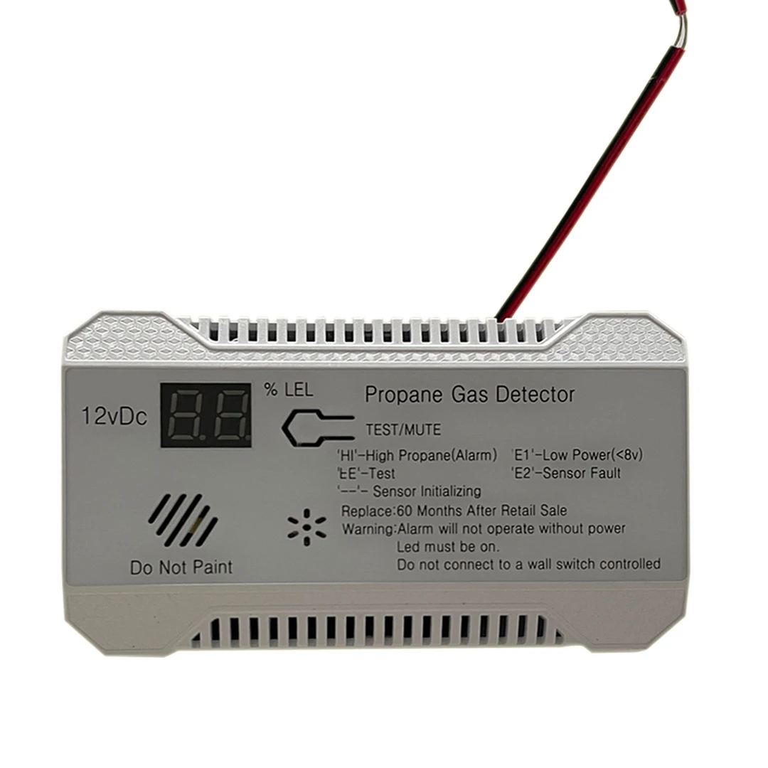 RV Propane Gas Detector 85dB Loud Dound Alarm Imported Sensor DC12V