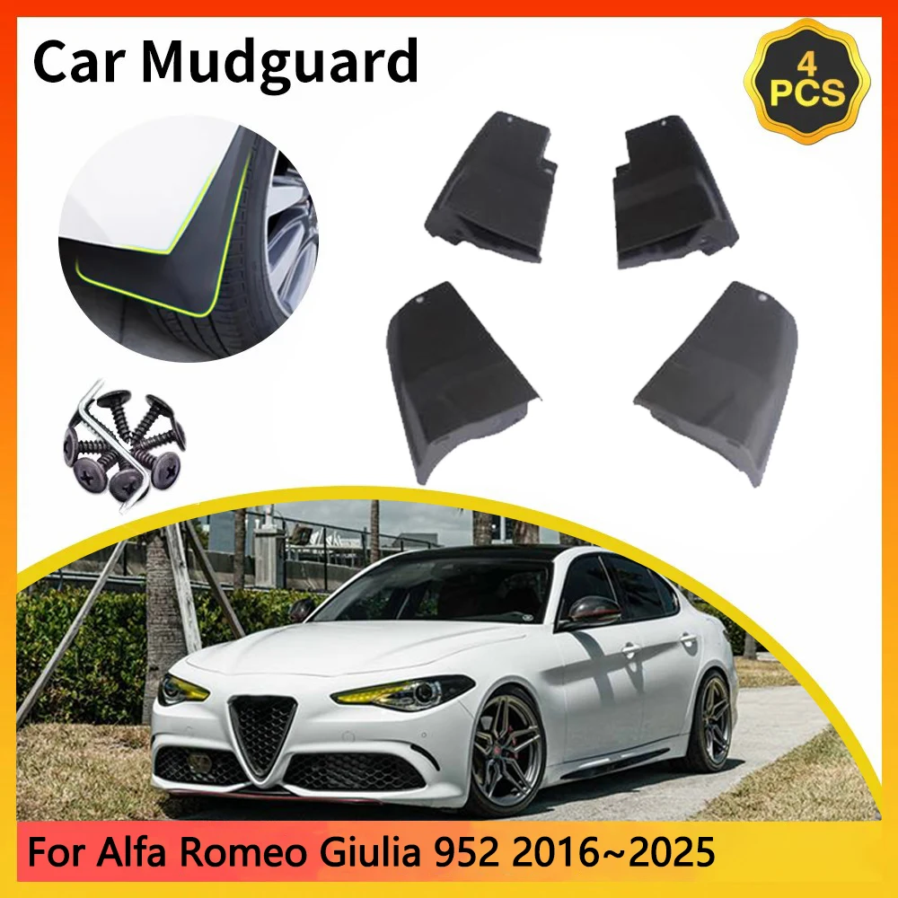 

For Alfa Romeo Giulia 952 2016~2025 2017 Car accessories Mudguards Mudflap Mudguard Splash Guards Mud Flaps Fender Auto Parts