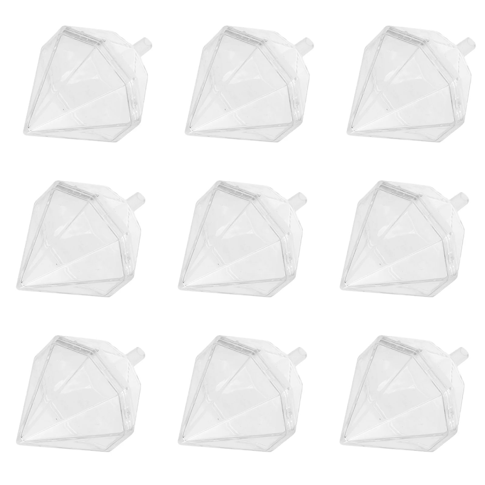 

80Pcs Acrylic Clear Chocolate Bouquet Holder Diamond Shape Flower Base Decorative Candy Box Holder for Party Wedding Gift