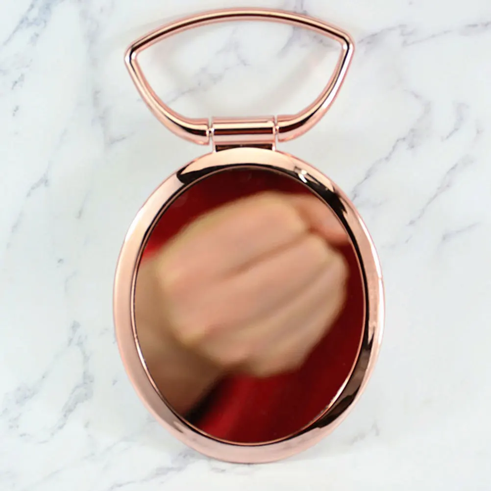 1 pz 3x specchio per trucco da tavolo rotondo con ingrandimento rosa leggero portatile per camera da letto bagno specchio rotondo da tavolo
