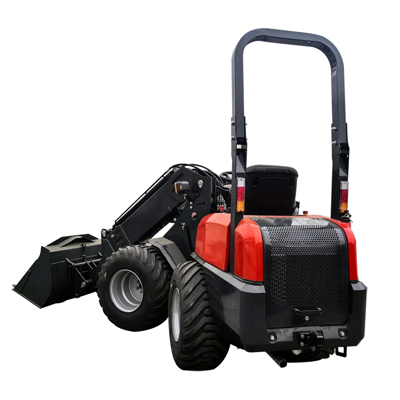 Loader roda teleskopik kompak Cina, kapasitas 1 ton, 2,1 ton, 3 ton, dengan lengan teleskopik.