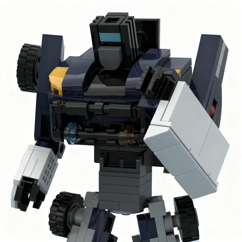 

NEW 276PCS MOC Creative Model Transformers Barricade G1 Dark Blue DIY Ideas Assembly Building Blocks Birthday Gift Display Set