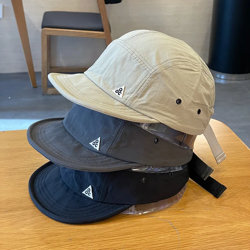 Gorra de béisbol japonesa de secado rápido para hombre y mujer, protector solar de verano para exteriores, informal, versátil, con 5 solapas, para acampar