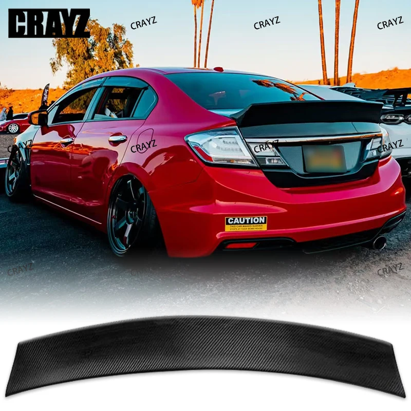 

For Honda Civic 9/9.5TH Gen 2012 2013 2014 2015 Automotive Accessories FRP Carbon Fiber GT-shaped Rear Spoiler