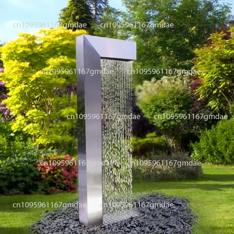 

Waterfall Fountain Outdoor Curtain Customized Stainless Steel Water Feature Indoor Waterfall Rain Water Curtain for Garden Yard