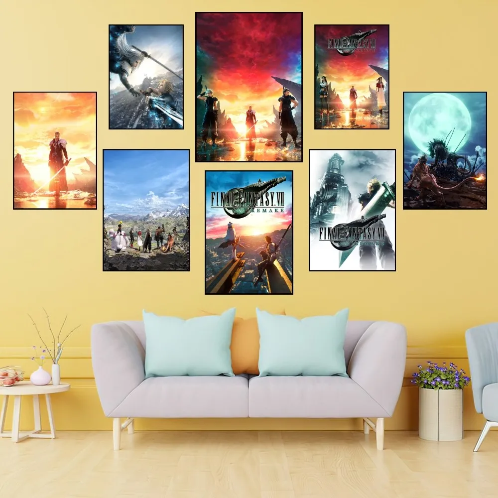 Game Final F-Fantasy Vii Rebirth Poster Prints Wall Painting Bedroom Living Room Decoration Office Home