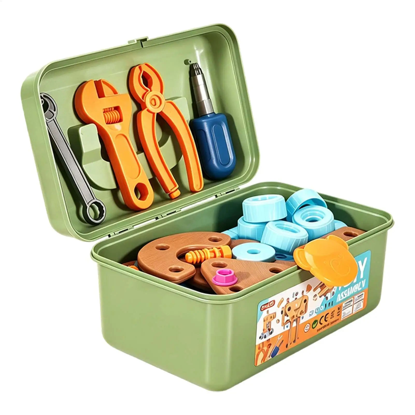 Screwdriver Building Toy 126 Pieces Interactive Educational Reusable Screwdriver Wrench Blocks Toys For Kindergarten Students