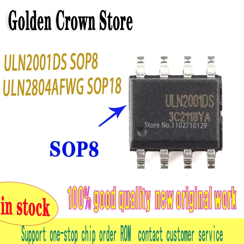 ULN2001DS 20Pcs/Lot  SOP8 ULN2003ADR ULN2003 ULN2004ADR ULN2004 SOP16 ULN2803AFWG ULN2803 ULN2804AFWG ULN2804 SOP18 IC