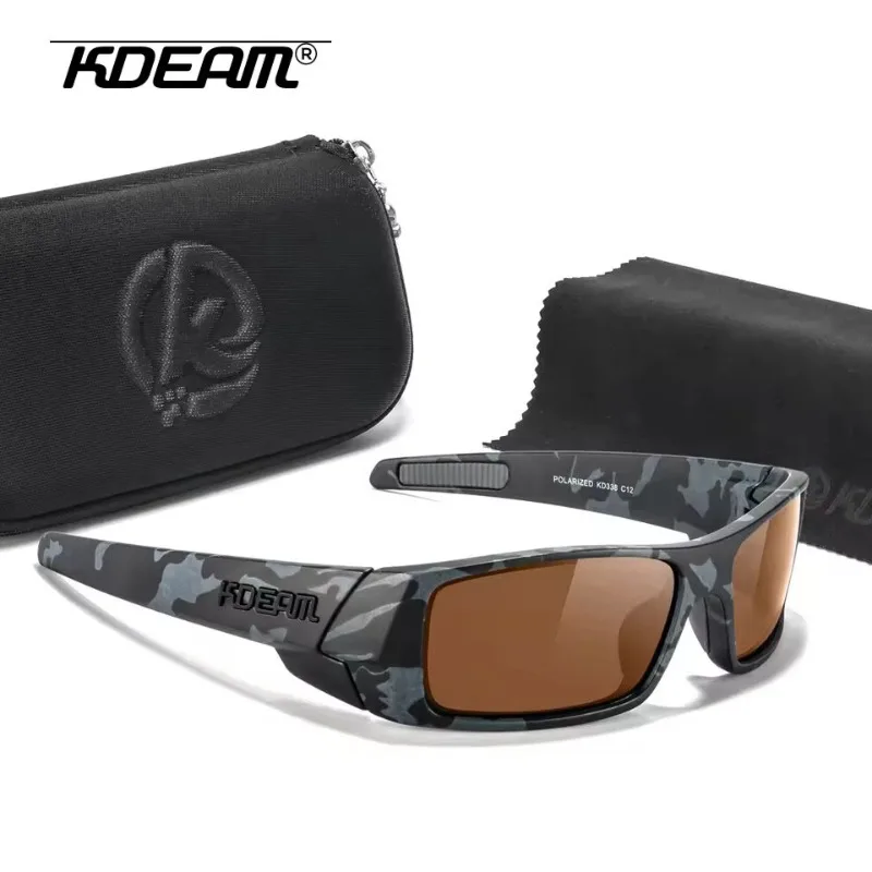 KDEAM Men's Polarized Sunglasses Feature All-Black Design Durable Material Photochromic Night Driving Glasses Women Anti-glare