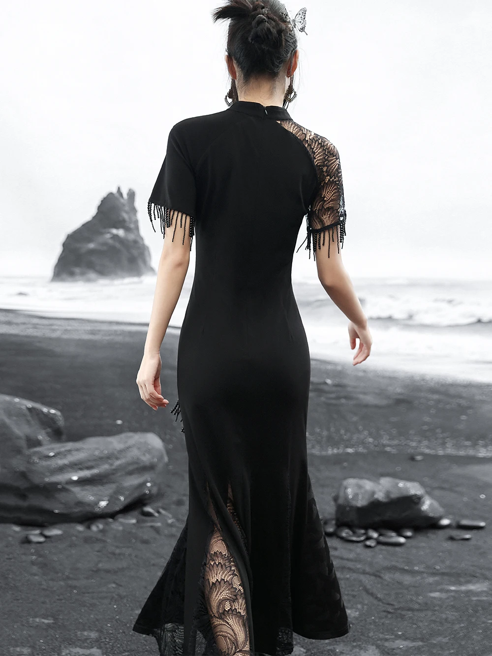 UMI MAO New Chinese Style Dark Dress Is Designed By A Female Niche With A Sexy And Slim Fit The Irregular Dresses Elegant Y2K