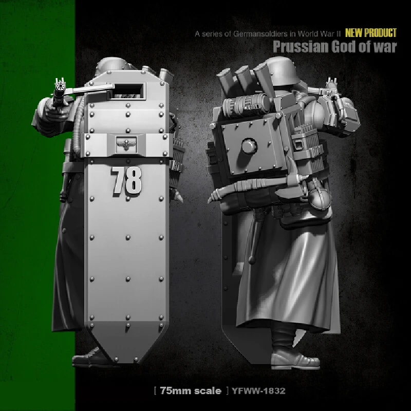 Bouclier en acier, mécanisme de fleur, modèle en résine, figurine Gk, Micro Miniature, modèle blanc imprimé en 3d, jouet non assemblé et non peint, 1/24