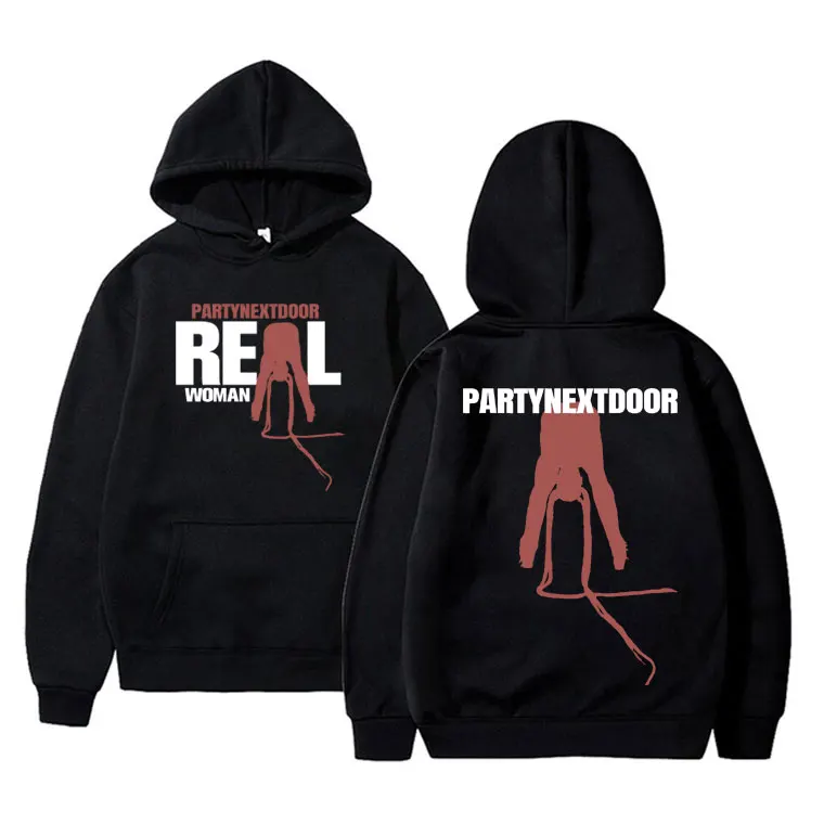 

Rapper Partynextdoor Real Woman Album Cover Graphic Hoodie Men Women Hip Hop Oversized Pullover Men's Fashion Trend Streetwear